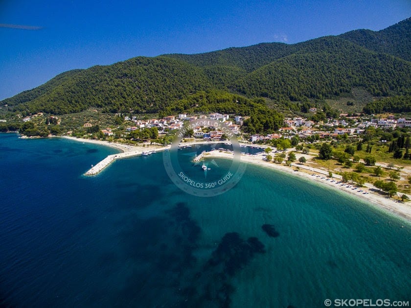 Skopelos Elios Village Port Aerial 3
